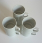 Kaffeebecher 6 Stück, 250ml weiß stapelbar Porzellan/Keramik Becher Tasse Pott